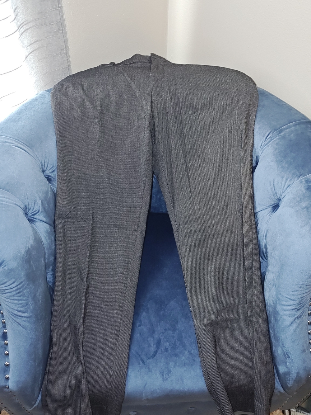 Tommy Hilfiger Men's 36x30 Performance Dress Trousers Navy and Light Blue